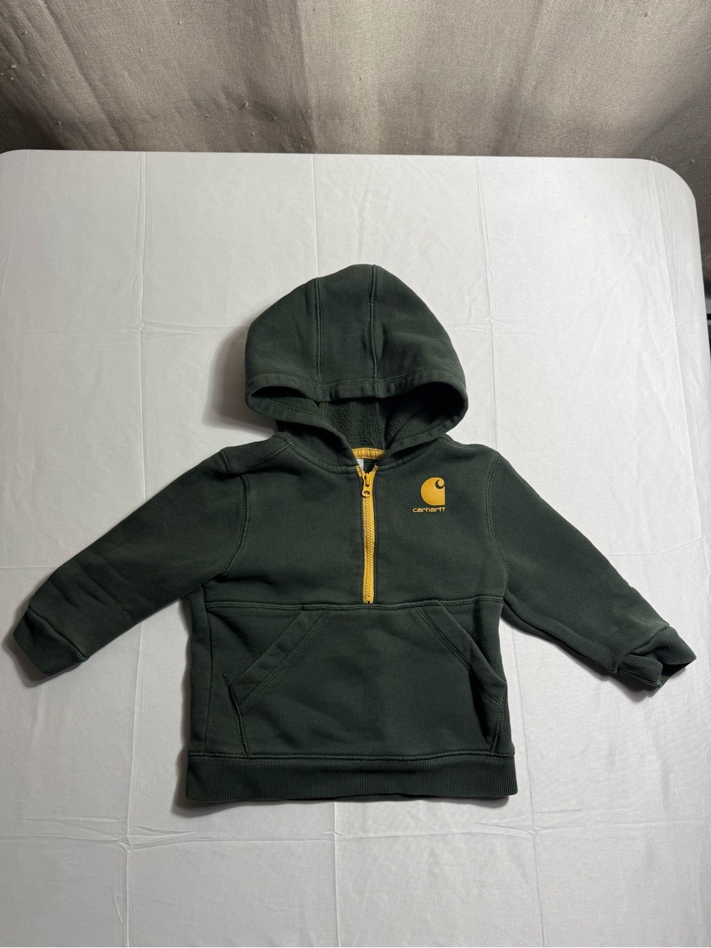 Carhartt Baby Boys' Long-Sleeve Half-Zip Sweatshirt - 18 months Color Green